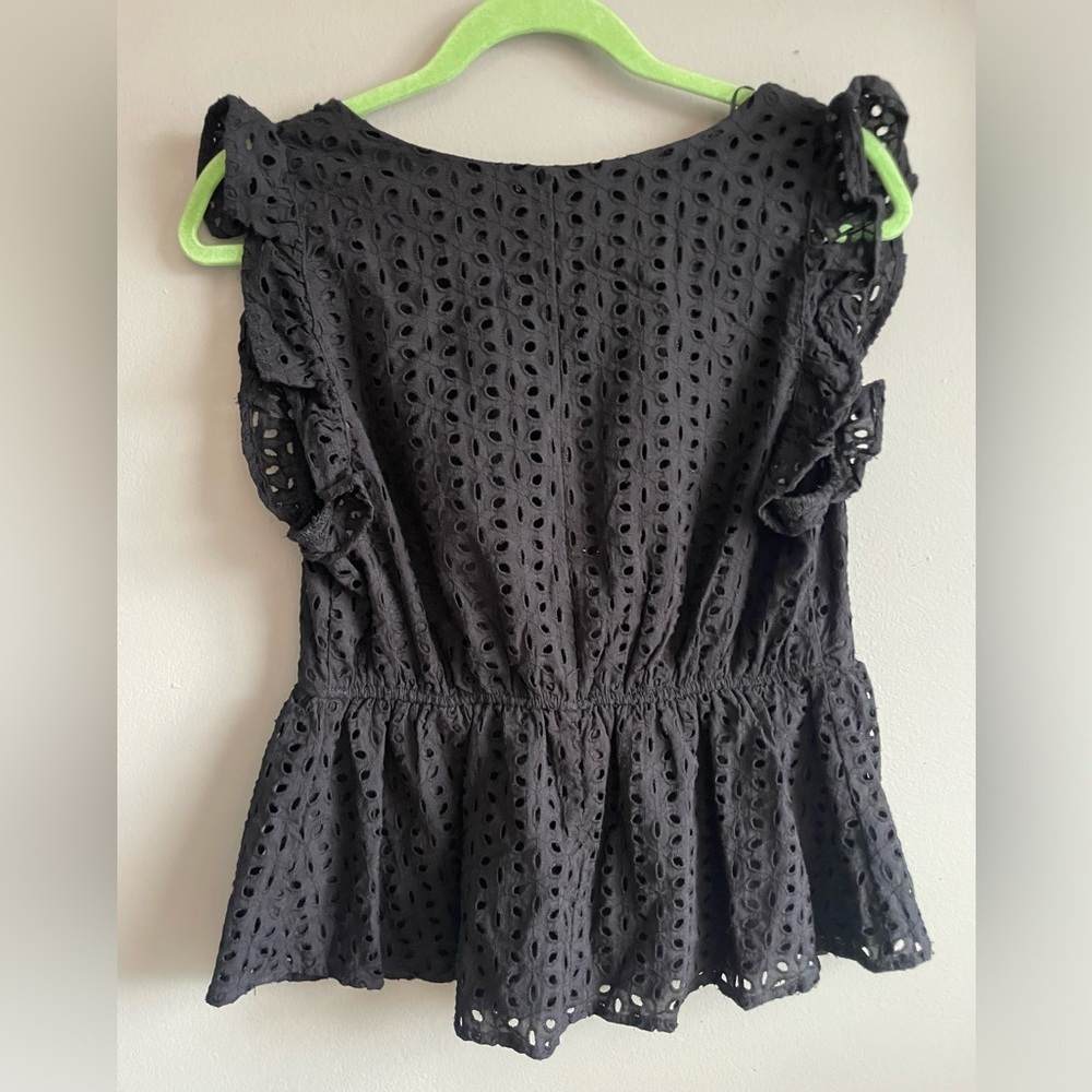 Black Eyelet Blouse - Picture 7 of 7
